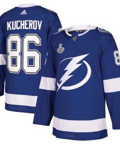 Nikita Kucherov Tampa Bay Lightning adidas 2021 Stanley Cup Final Bound Authentic Patch Player Jersey - Blue