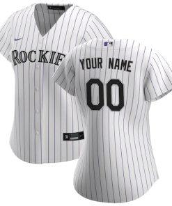Colorado Rockies Nike Women's Home Replica Custom Jersey - White