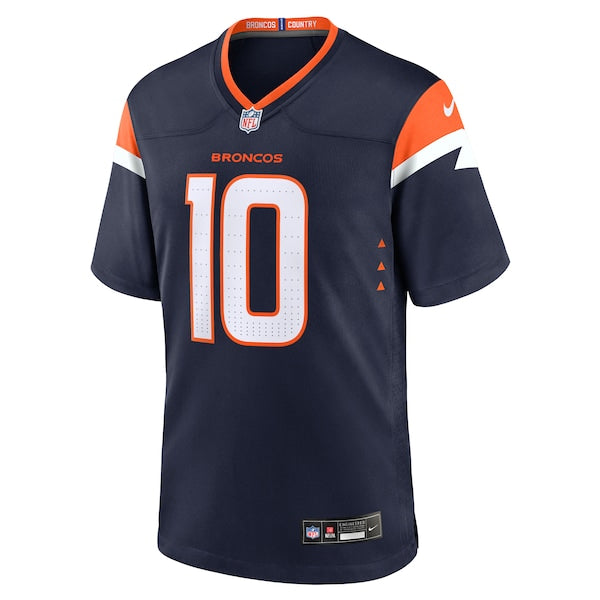 Youth Bo Nix Denver Broncos Nike Alternate Game Jersey - Navy/White - Image 4