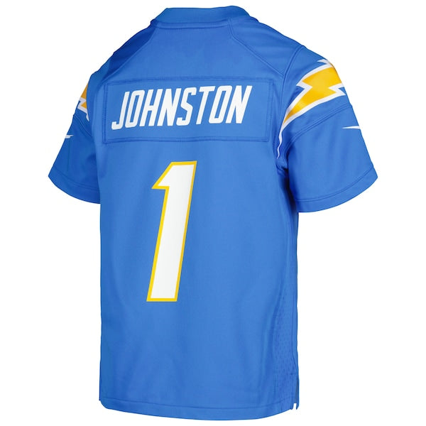 Quentin Johnston Los Angeles Chargers Nike Youth Game Jersey - Powder Blue - Image 3