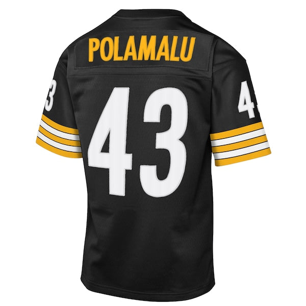 Troy Polamalu Pittsburgh Steelers Youth 2005 Throwback Fashion Jersey - Black - Image 3