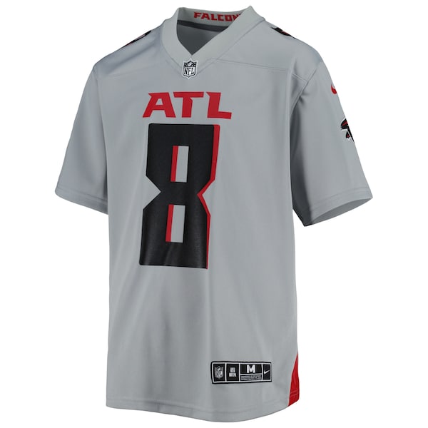 Kyle Pitts Atlanta Falcons Nike Youth Inverted Game Jersey - Gray - Image 2