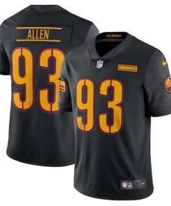 Alternative view of Jonathan Allen Washington Commanders Nike Alternate Vapor Limited Jersey - Black/Burgundy