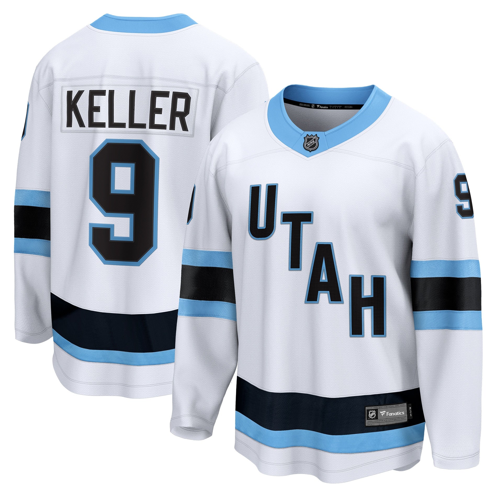 Clayton Keller Utah Hockey Club Breakaway Player Jersey - Black/White - Image 6