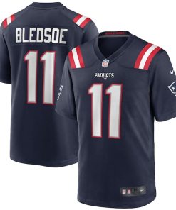 Alternative view of Drew Bledsoe New England Patriots Nike Game Retired Player Jersey - Navy/Red