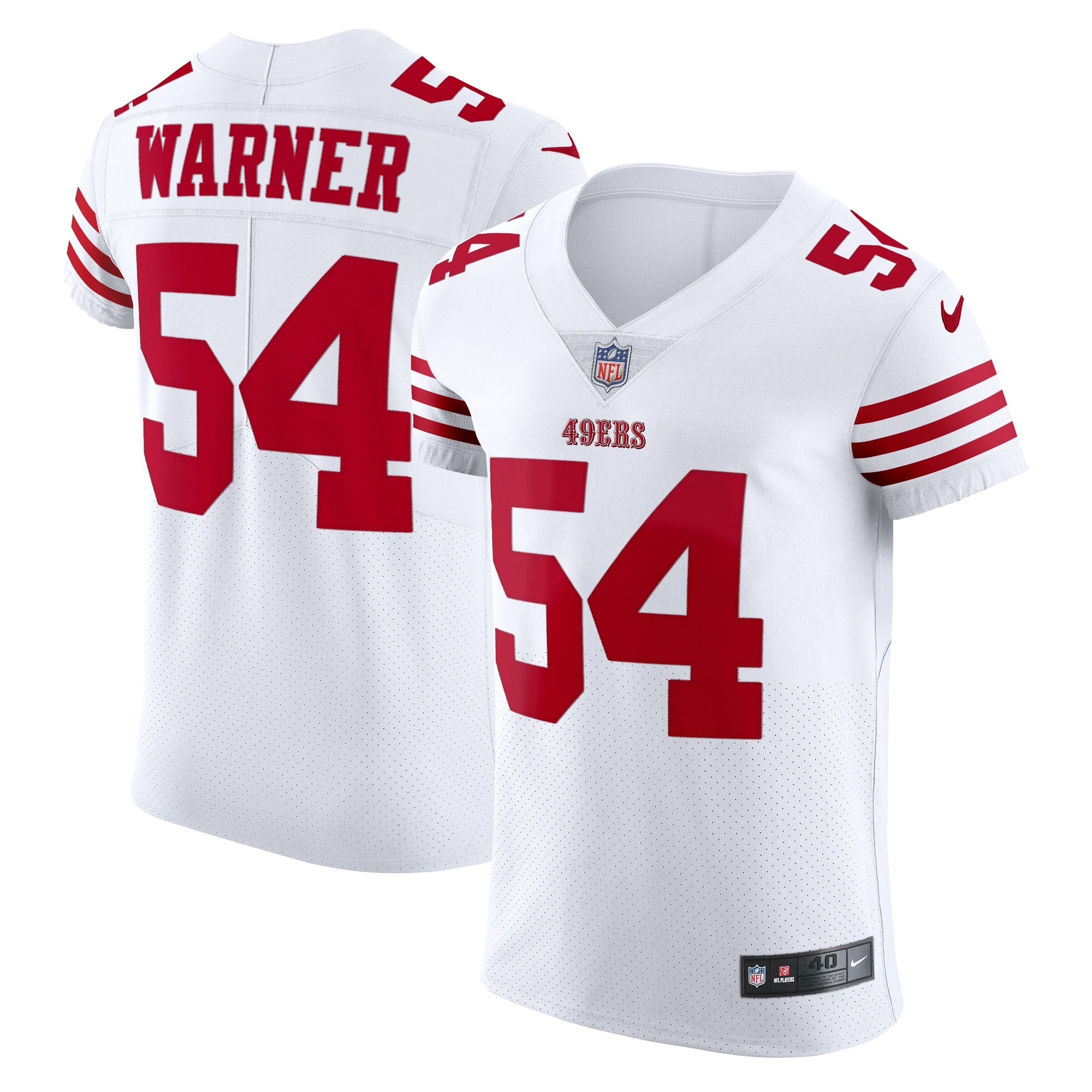 Fred Warner San Francisco 49ers Nike Vapor Elite Jersey - Scarlet/White - Image 6