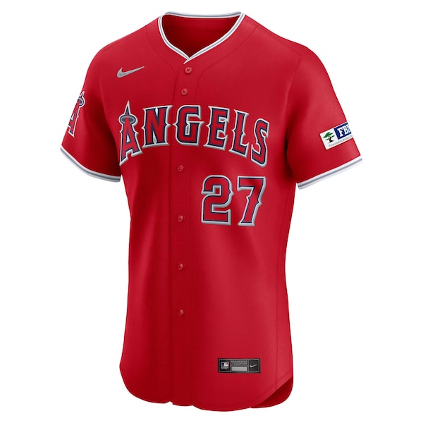 Mike Trout Los Angeles Angels Nike Alternate Elite Player Jersey - Red - Image 2
