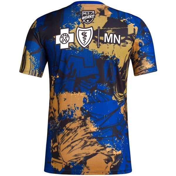Minnesota United FC adidas 2024 MLS Works Kick Childhood Cancer x Marvel Pre-Match Top - Royal - Image 3