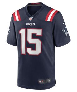 Alternative view of Marte Mapu New England Patriots Nike  Game Jersey -  Navy