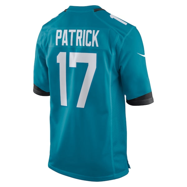 Tim Patrick Jacksonville Jaguars Nike Team Game Jersey - Teal - Image 3
