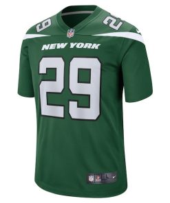 Alternative view of Jarrick Bernard Converse New York Jets Nike  Game Jersey - Gotham Green
