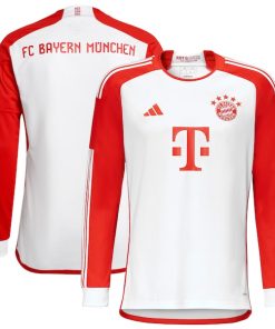 Bayern Munich adidas 2023/24 Home Replica Long Sleeve Jersey - White