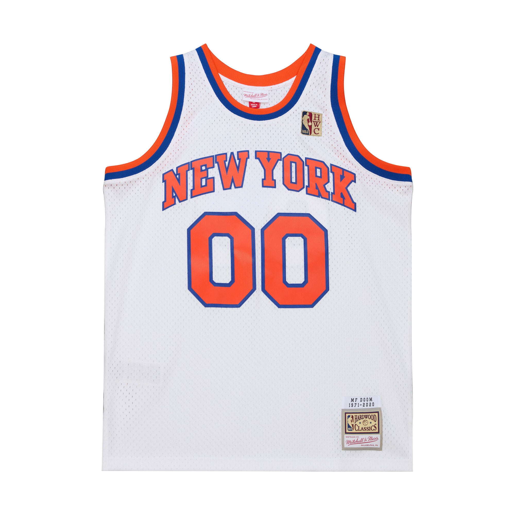 MF DOOM x NY Knicks x A New York Story Fashion Jersey - Blue/White - Image 6