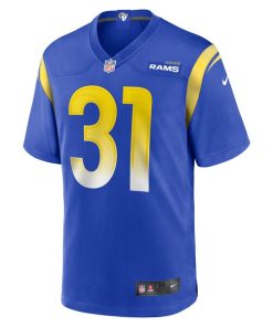 Alternative view of Nick Hampton Los Angeles Rams Nike Home Game Jersey - Royal