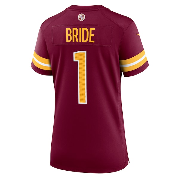Number 1 Bride Washington Commanders Nike Women's Game Jersey - Burgundy - Image 3