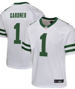 Ahmad Sauce Gardner New York Jets Nike Youth Game Jersey - Legacy White/Black/Green