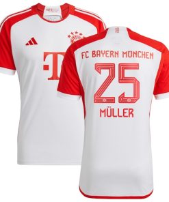 Thomas M¨¹ller Bayern Munich adidas Youth 2023/24 Home Replica Jersey - White