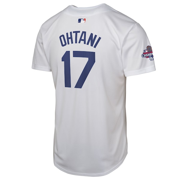 Shohei Ohtani Los Angeles Dodgers Nike Youth 2024 World Series Champions Home Game Player Jersey - White - Image 4