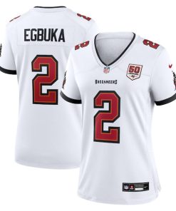 Emeka Egbuka  Tampa Bay Buccaneers Nike Women's 50th Season Game Jersey - White/Red