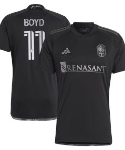 Tyler Boyd Nashville SC adidas 2024 Man In Black Kit Replica Player Jersey - Black/Yellow