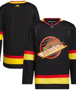 Vancouver Canucks adidas Men's Retro Primegreen Authentic Blank Jersey - Black