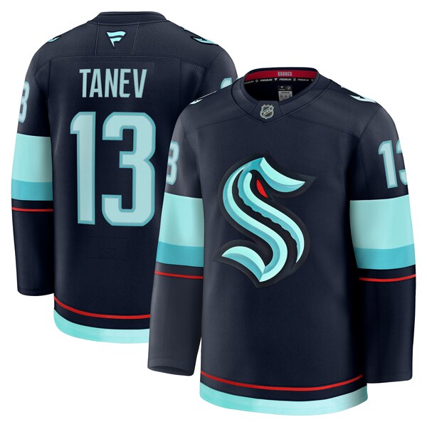 Brandon Tanev Seattle Kraken Home Premium Jersey - Deep Sea Blue - Image 7