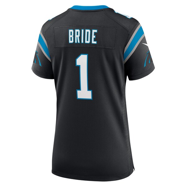 Number 1 Bride Carolina Panthers Nike Women's Game Jersey - Black - Image 3