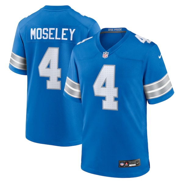 Emmanuel Moseley Detroit Lions Nike Team Game Jersey - Blue