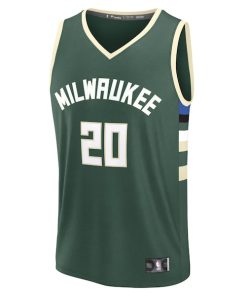 Alternative view of A.J. Green Milwaukee Bucks  Fast Break Replica Player Jersey - Icon Edition - Hunter Green