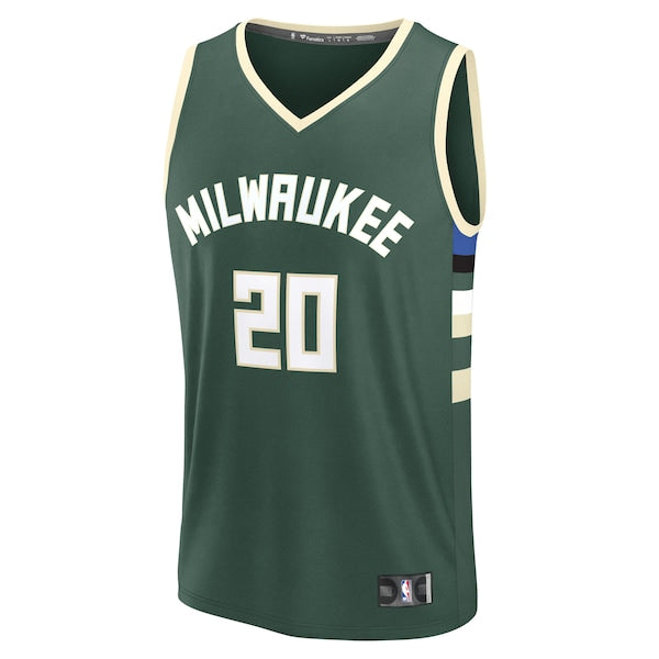 A.J. Green Milwaukee Bucks Fast Break Replica Player Jersey - Icon Edition - Hunter Green - Image 2