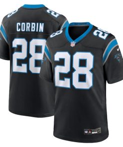 Jashaun Corbin Carolina Panthers Nike Team Game Jersey -  Black