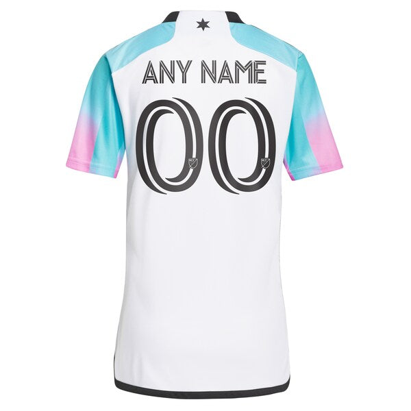 Minnesota United FC adidas 2024 The Northern Lights Kit Replica Custom Jersey - White - Image 5