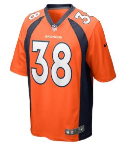 Alternative view of Devon Key Denver Broncos Nike Team Game Jersey -  Orange