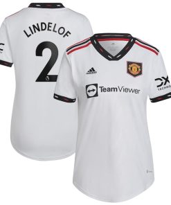 Victor Lindelof Manchester United adidas Women's 2022/23 Away Replica Player Jersey - White