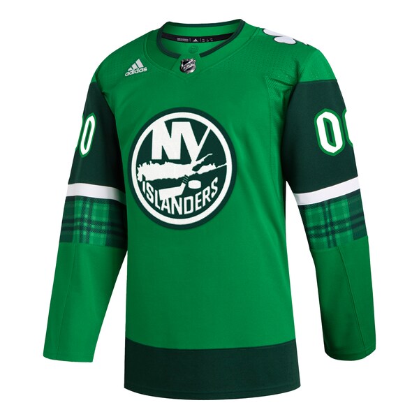 New York Islanders adidas St. Patrick's Day Authentic Custom Jersey - Kelly Green - Image 2