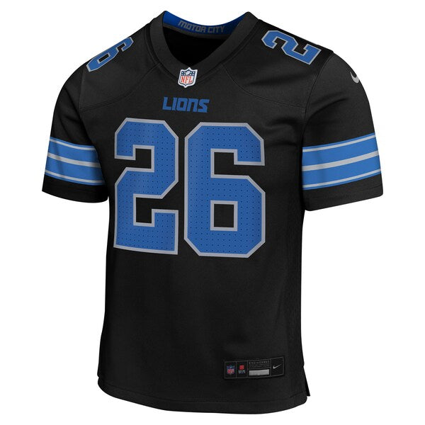 Jahmyr Gibbs Detroit Lions Nike Youth Alternate Player Game Jersey - Black - Image 3