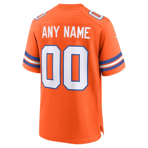 Denver Broncos Nike Mile High Collection 1977 Throwback Custom Game Jersey - Orange - Image 3