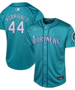 Julio Rodr¨ªguez Seattle Mariners Nike Youth Alternate Limited Player Jersey - Aqua/White