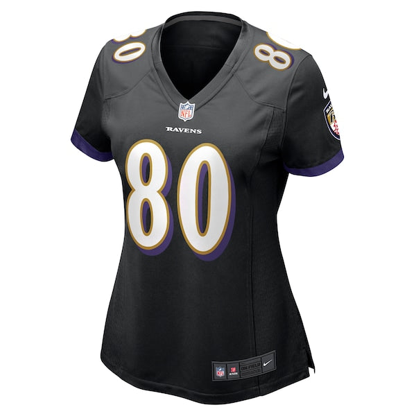Isaiah Likely Baltimore Ravens Nike Women's Alternate Game Jersey - Black/Purple - Image 3