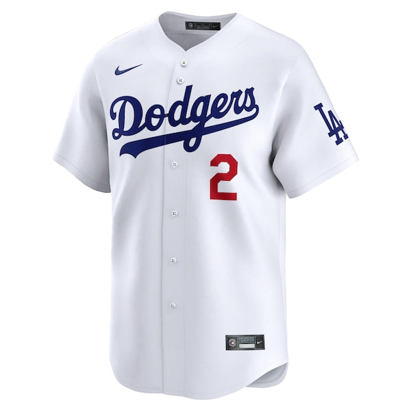 Tommy Lasorda Los Angeles Dodgers Nike Home Limited Player Jersey - White - Image 2