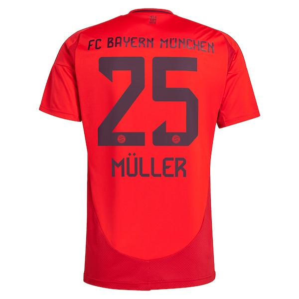 Thomas M¨¹ller Bayern Munich adidas 2024/25 Home Replica Player Jersey - Red - Image 3