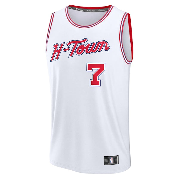 Kevin Durant Houston Rockets 2025/26 City Edition Fast Break Jersey - White - Image 2