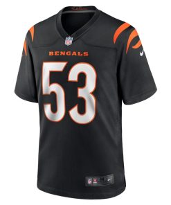 Alternative view of TJ Pesefea Cincinnati Bengals Nike Team Game Jersey -  Black