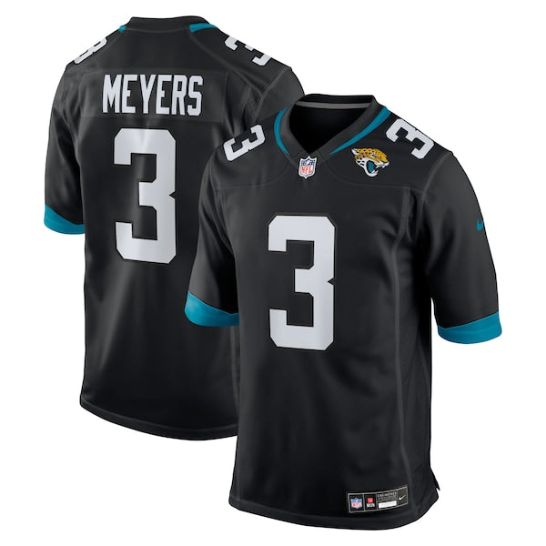Jakobi Meyers Jacksonville Jaguars Nike Alternate Game Jersey - Black/Teal - Image 2