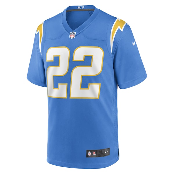 JT Woods Los Angeles Chargers Nike Game Player Jersey - Powder Blue - Image 2