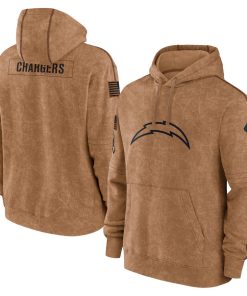 Los Angeles Chargers Men's Nike Brown 2023 Salute To Service Club Pullover Hoodie