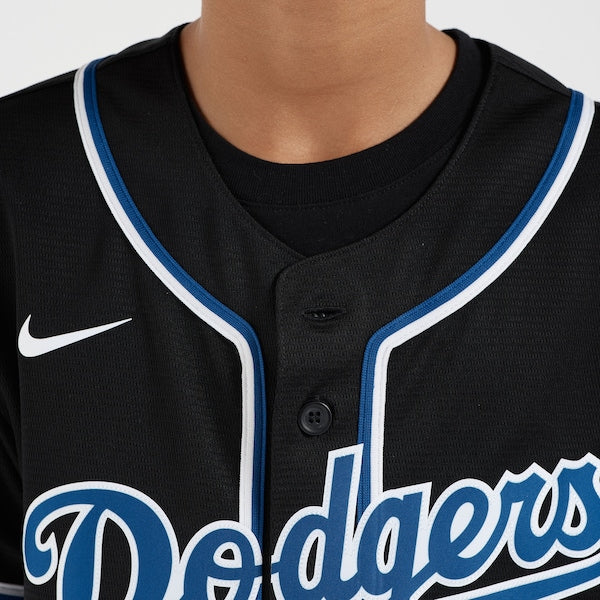 Shohei Ohtani Los Angeles Dodgers Nike Youth Lights Out Replica Player Jersey - Black - Image 9