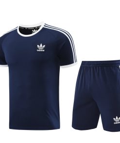 Adidas Short Sleeve Training Jersey Set - AD07- Dark Blue