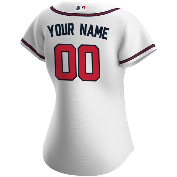 Atlanta Braves Nike Women's Home Replica Custom Jersey - White - Image 3