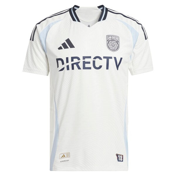 San Diego FC adidas 2025 Woven Into One Replica Custom Jersey - White - Image 2